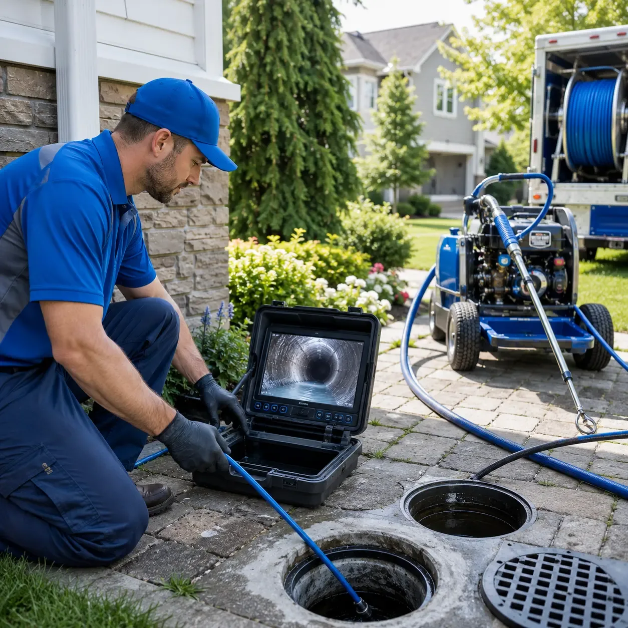 Outdoor drain cleaning professionals serving Custer, MI